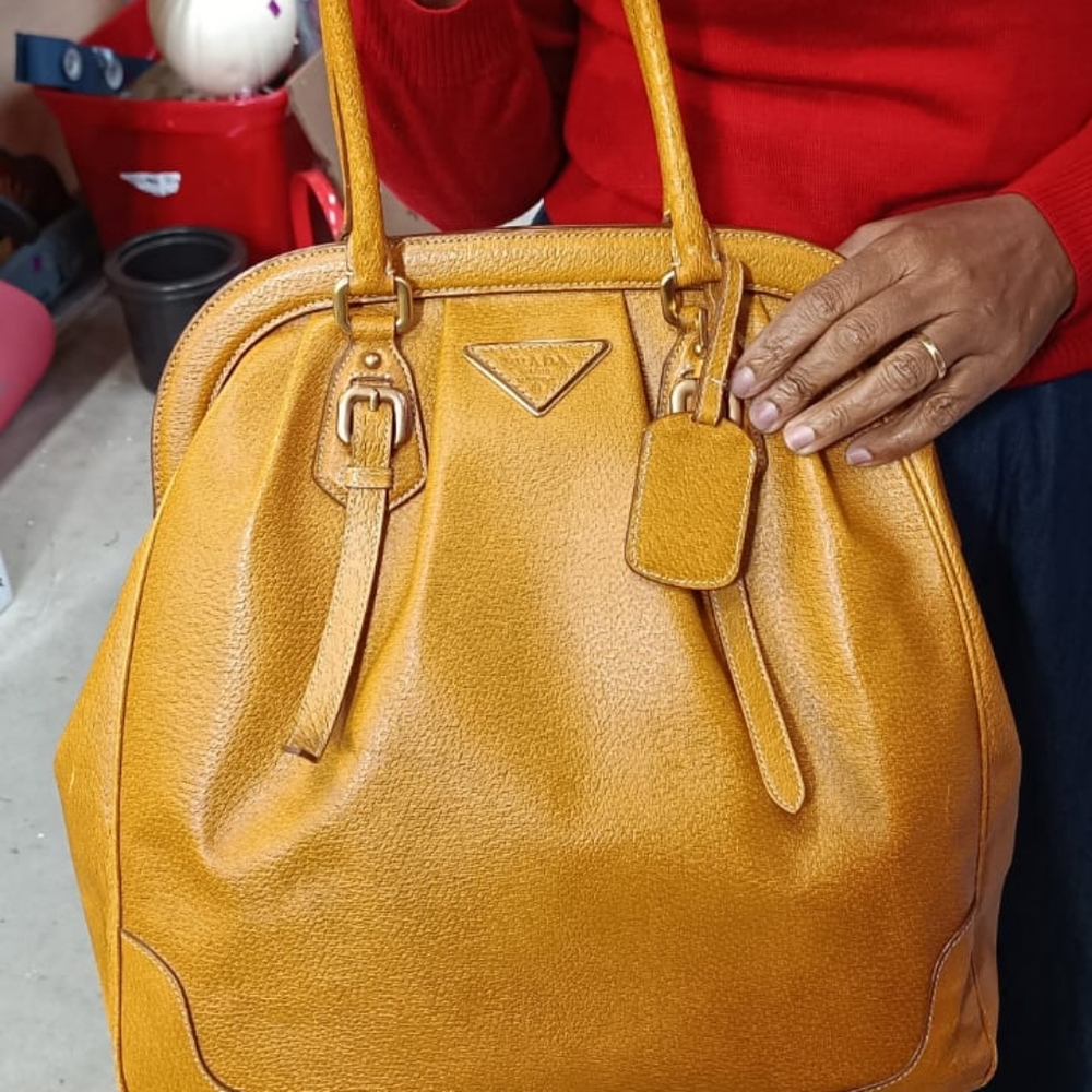 PRADA Authentic camel leather high Doctors bag - Picture 3 of 5